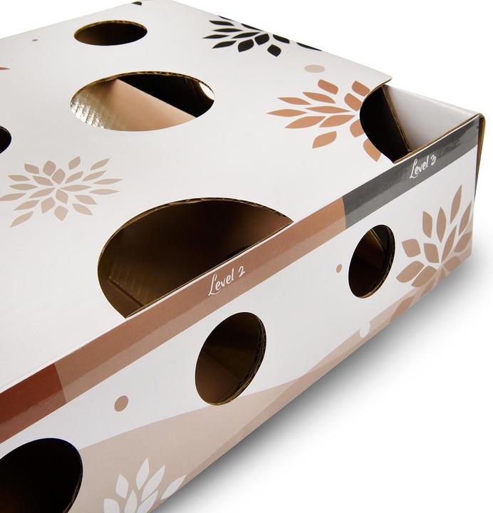 Actual product image CanadianCat Cat Strategy Game MagicBox, Brown-White (Intelligence toy cat)