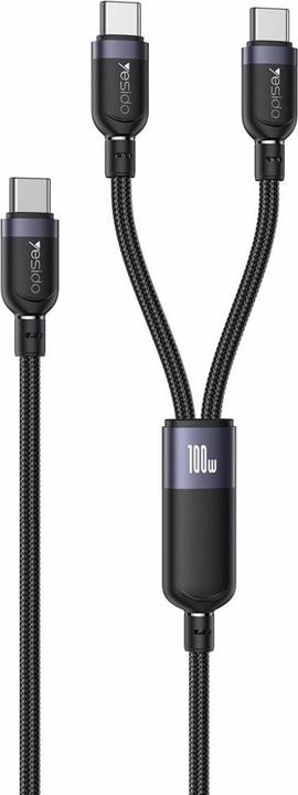 Yesido Yesido 2-in-1 USB-C cable to 2x USB-C 100W, 1.2 m (1.20 m, 100 W)