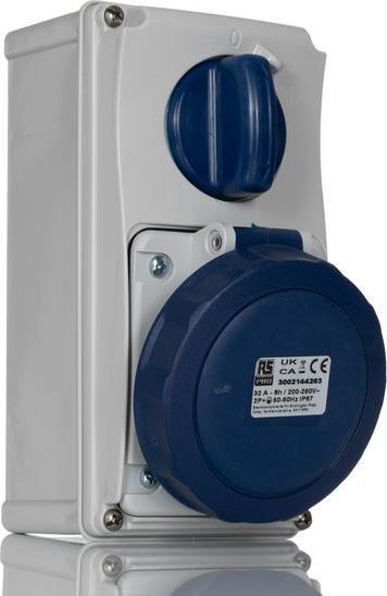 Immagine prodotto RS PRO Connettore di alimentazione Presa blu 2P + E