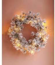 Actual product image Sirius LED wreath Alfi, green with snow, Ø 45 cm