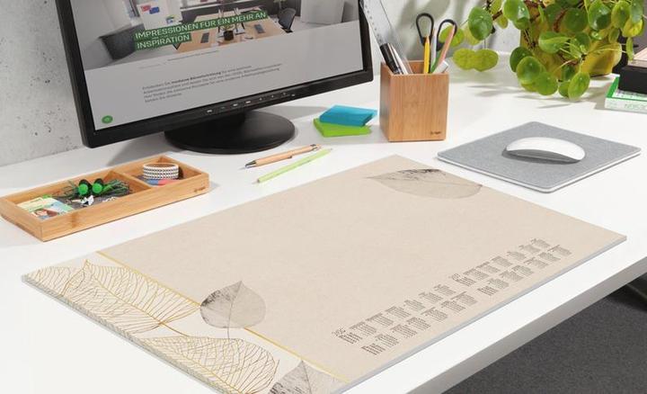Produktbild Sigel Schreibtischunterlage Natural Leaves 2026/2027 creme Papier 59,5 x 41,0 cm, 30 Blatt (59.50 x 41 cm)