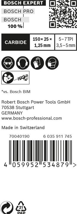 Actual product image Bosch Professional Zubehör EXPERT 'Wood with Metal Demolition' S 967 XHM reciprocating saw blade, 10 pieces