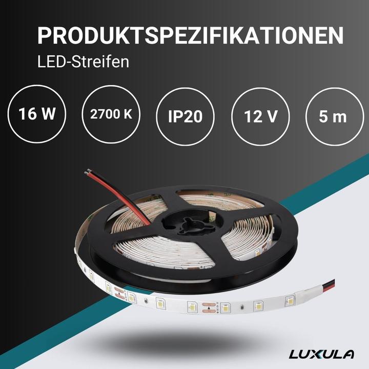 Actual product image Luxula LED strips (White, 500 cm, Indoor)