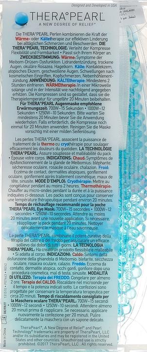 Actual product image Thera Pearl eye mask