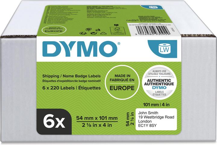 Productafbeelding Dymo Verzendetiketten 54 x 101 mm 6x 220 stuks.
