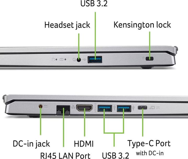 Image du produit Acer Ordinateur portable Aspire Go AG15-42P-R1JP R5 5625U 15.6 FHD 16GB 512GBNoOS Argent (15.60", 512 Go, 16 Go, ING. Int., AMD Ryzen 5 5625U)
