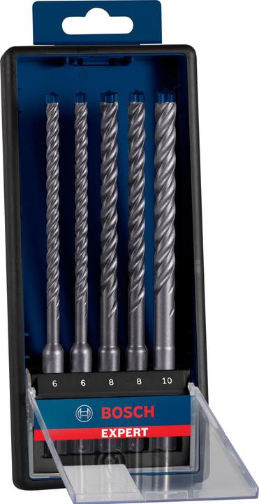 Immagine prodotto Bosch Professional Zubehör Set di punte per trapano a percussione EXPERT SDS plus-7X, 6/6/8/10 mm, 5 pezzi. (6,0 mm, 10,0 mm, Ø 8,0 mm)