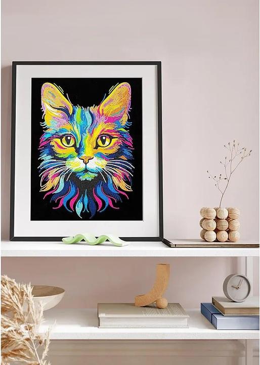 Actual product image Diamond Dotz Diamond Painting Neon Katze