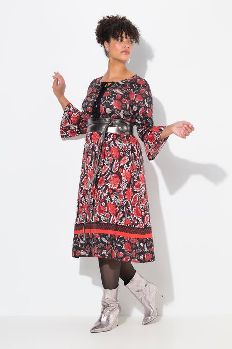 Produktbild Miamoda Jerseykleid, Musterstreifen, 3/4-Ärmel mit Volant (50)