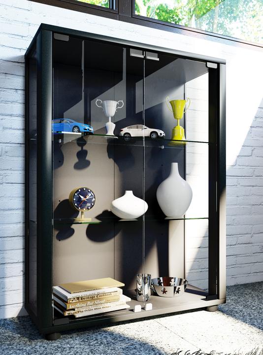 Image du produit VCM Collectionneur Vitrine bois verre Sintalo (60 x 25 x 80 cm)