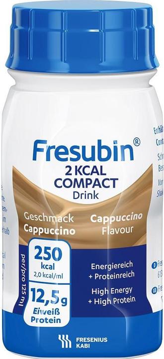 Produktbild Fresubin 2 kcal Drink Compact Cappuccino, 4x 125 ml (4 Stück, Flüssigkeit, 635 g)