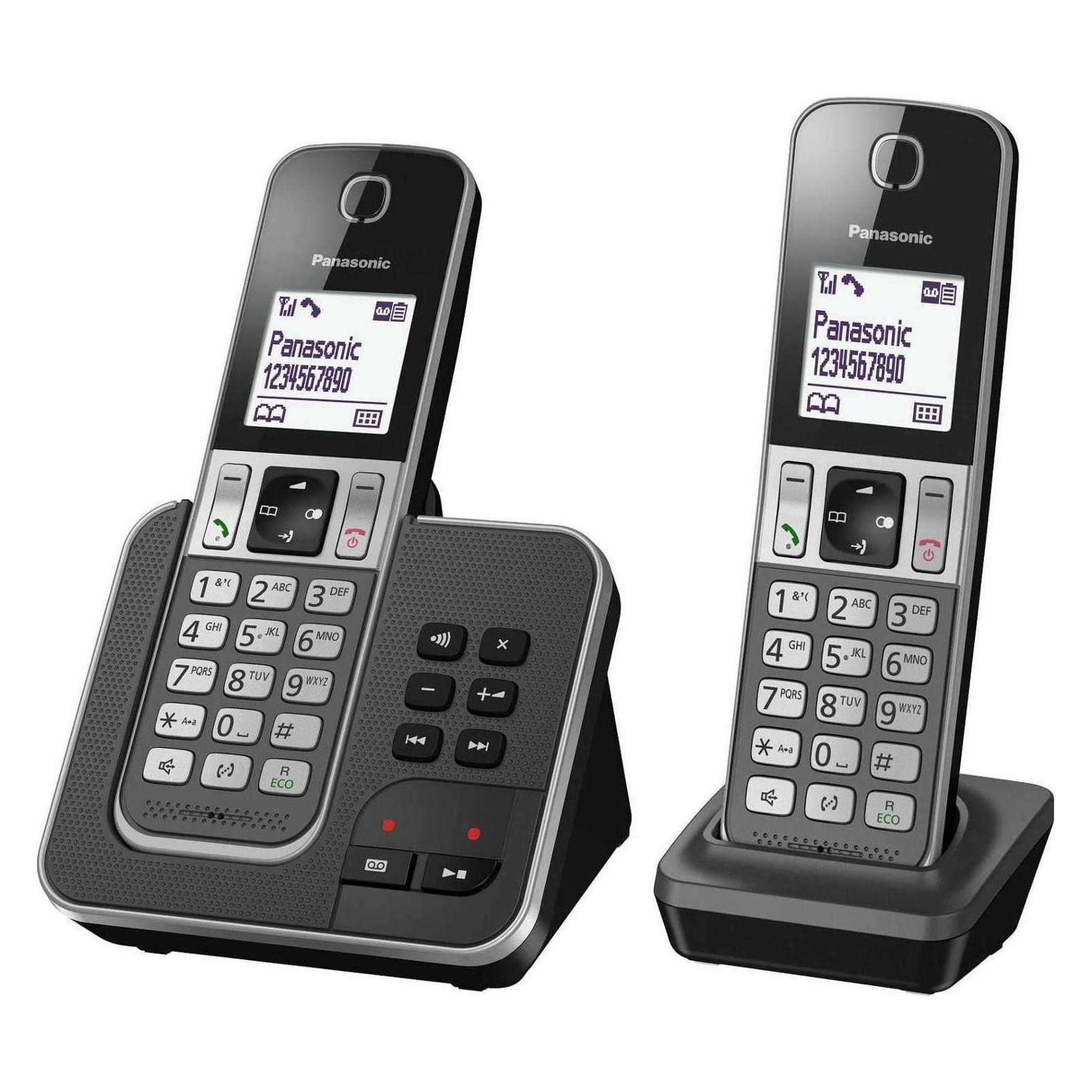 Panasonic compatible KX-TGD322 Téléphones sans Fil Répondeur Ecran Noir, Telefon, Grau, Schwarz
