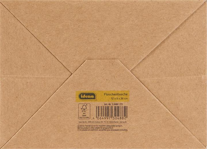 Produktbild Idena Flaschentasche Weihnachten Merry Christmas braun 12x9x36cm (Flaschentasche)
