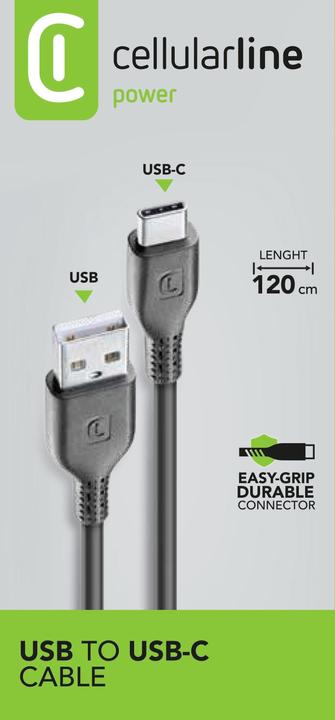 Produktbild Cellularline USB A — USB C (1.20 m, USB 2.0)