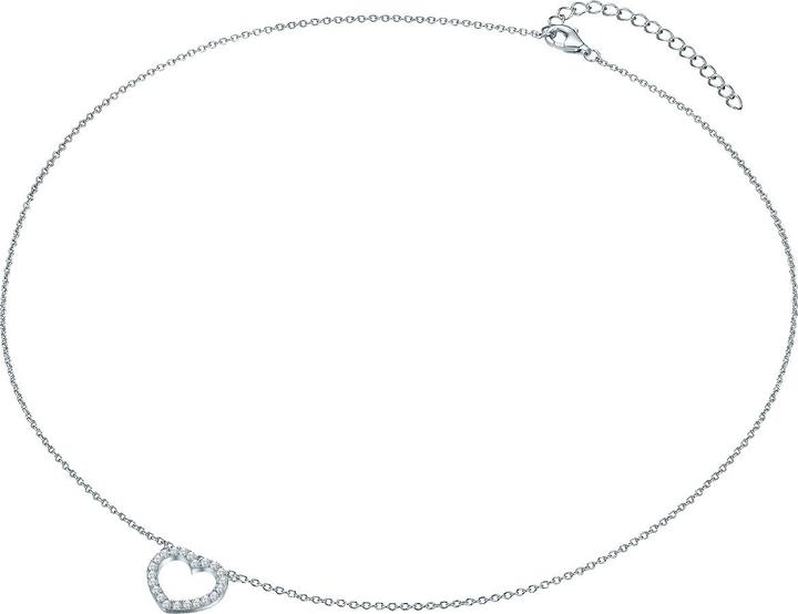 Image du produit Rafaela Donata Femme Coeur Argent Sterling Zirconia Argent 40,0 cm chaîne de base + 5,0 cm extension - 33702 (Argent Sterling, 40 - 45 cm)