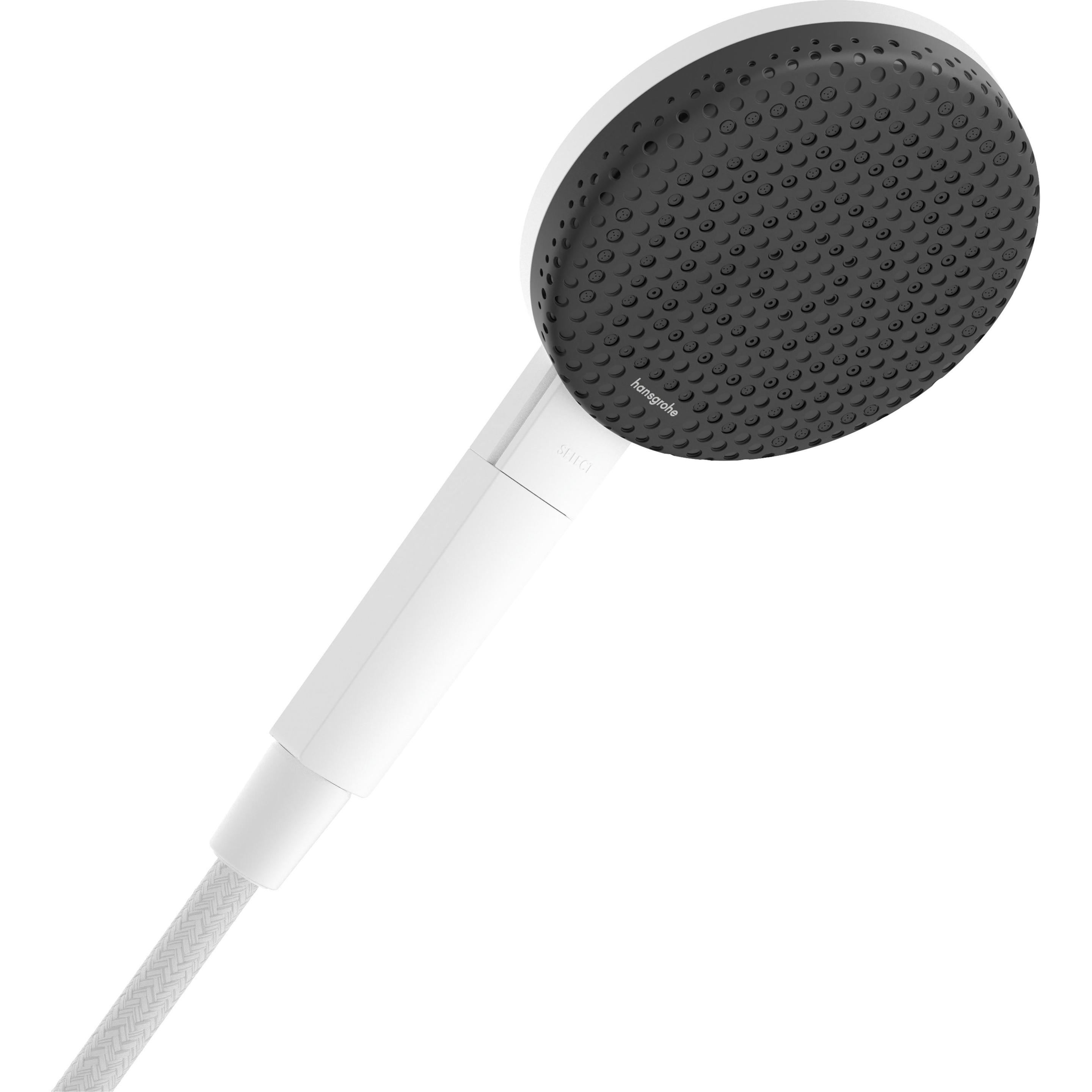 hansgrohe Wassersparende Runddusche mit Anti-Kalk und drei Strahlarten (3 Strahlarten, 7.10 l/min) (24511700)