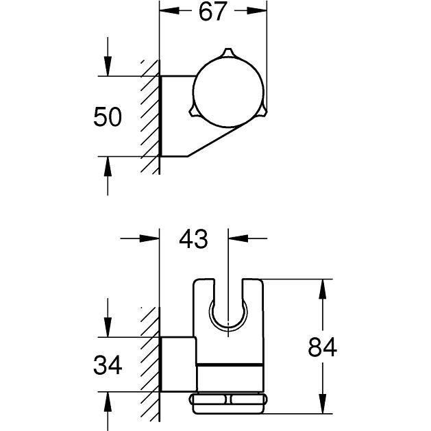 Thumbnail - Grohe, Duschgleitstange + Brausehalter, 27595000