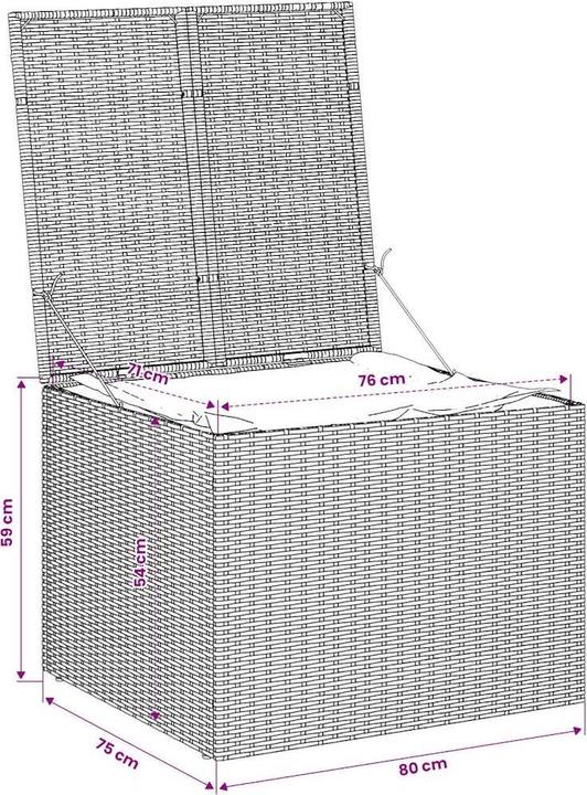 Actual product image vidaXL Gartentruhe 291L