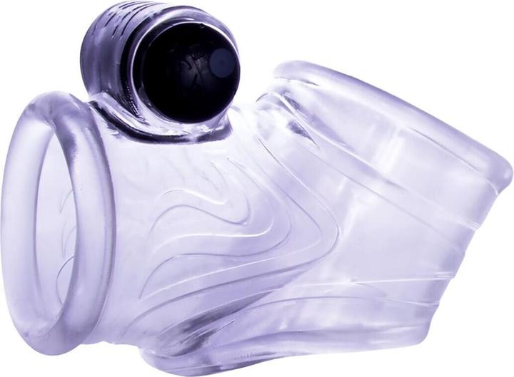 NMC tpe penis sleeve with 10 dynamic rhythms vibrating bullet clear
