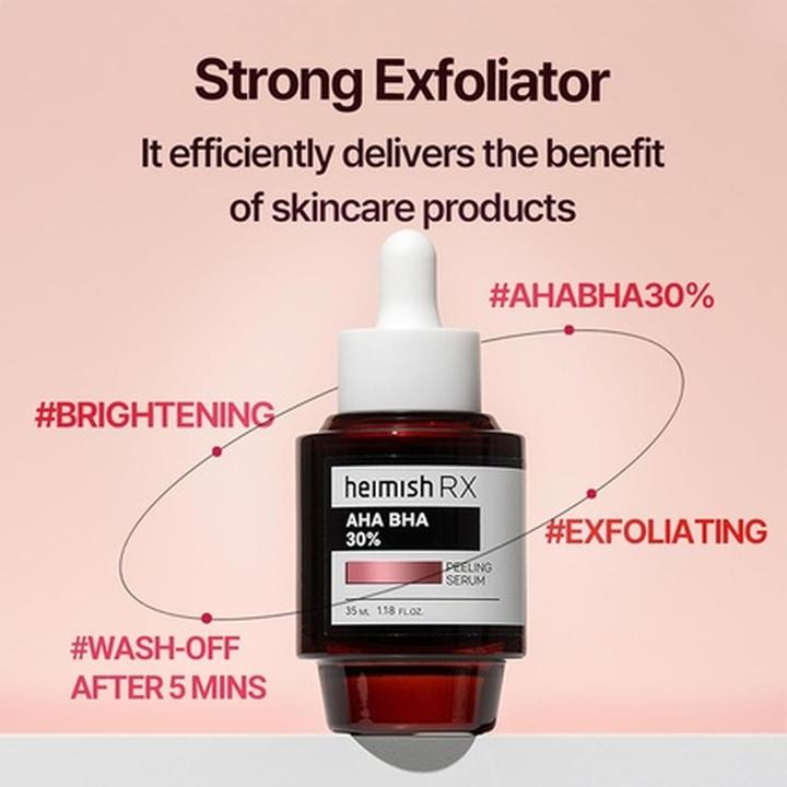 Actual product image Heimish Rx AHA BHA 30% Peeling Serum - Wash-Off Chemical Peel (35 ml)