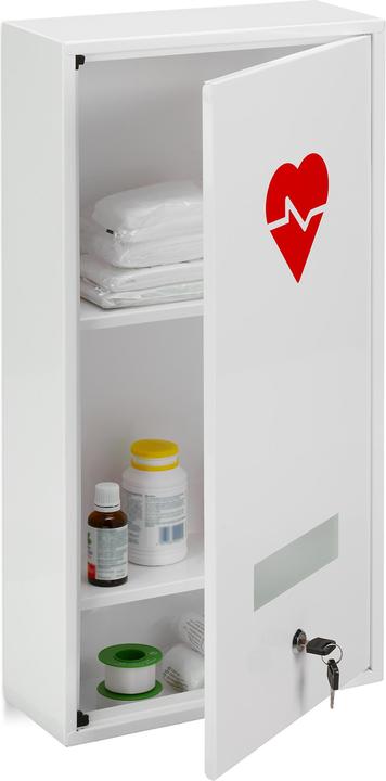 Relaxdays Armoire à pharmacie (30 x 12 x 60 cm)