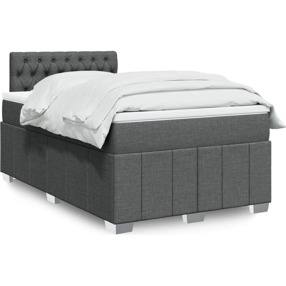 VidaXL, Bett, Bo x springbett mit Matratze 120 x 200 cm Stoff (120 x 200 cm)
