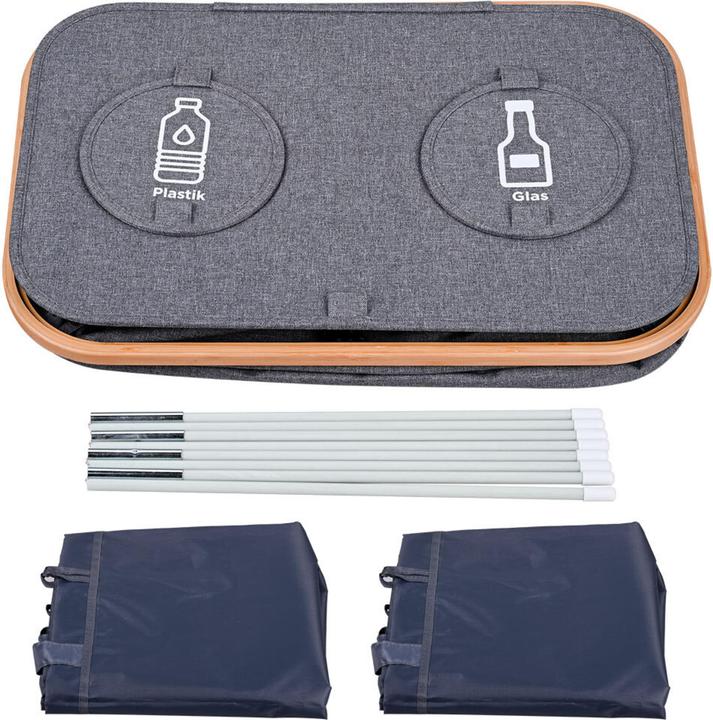 Produktbild Relaxdays Pfandflaschen-Sammelbehälter 2 Fächer (1 x)