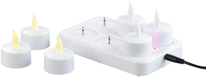 Immagine prodotto Lunartec Tealights LED a batteria con stazione di ricarica (6 x)
