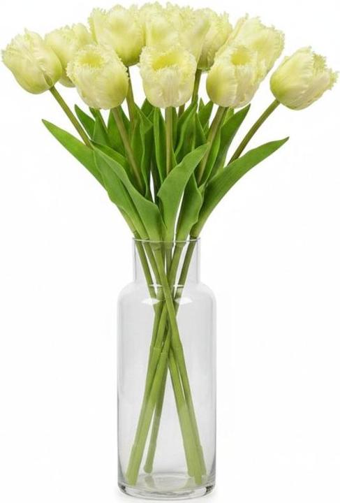 Saska Garden Tulipan Biały 38cm Jak żywy Dekoracja Wiosenna (38 cm)