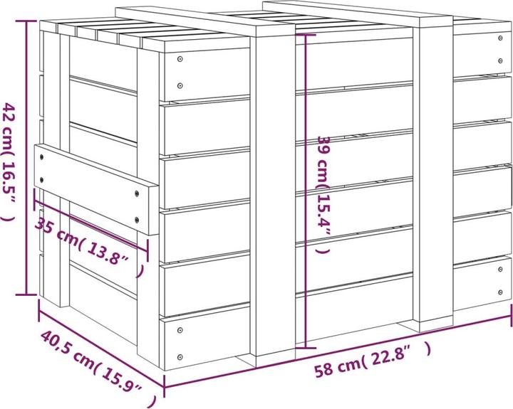 Actual product image vidaXL Britteny (58 x 40.5 x 42 cm)