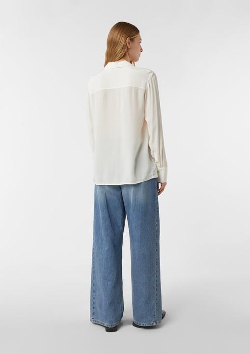 Produktbild Comma Bluse Elegante Viskose-Bluse mit Biesen und verdeckter Knopfleiste (44)