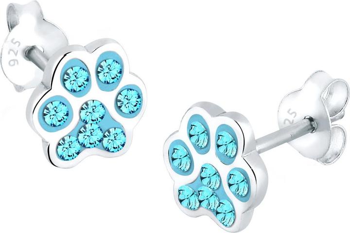 Produktbild Elli Ohrringe Pfoten Tier Hund Kristalle 925 Silber (Glaskristall, 925er Sterling Silber, Ferido)