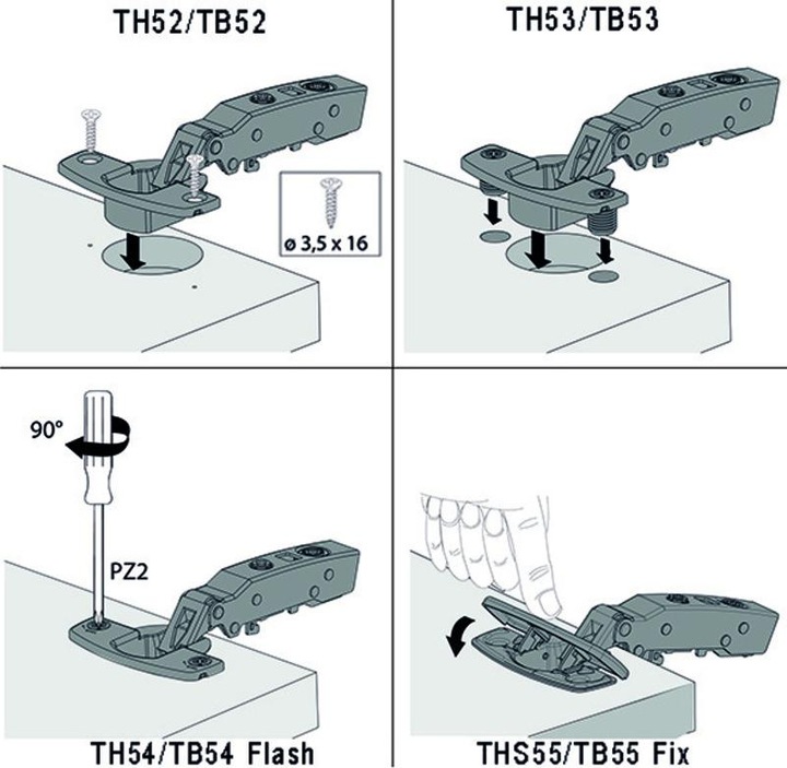 Produktbild Hettich 45° Topfbänder Sensys 8639i W45, Eckband vorliegend