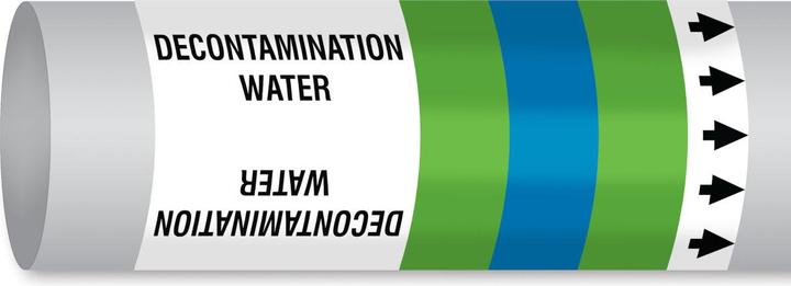 Actual product image Brady B-7541, ISO 14726 IMO Pipe markers - Decontamination Water (used for decontamination)