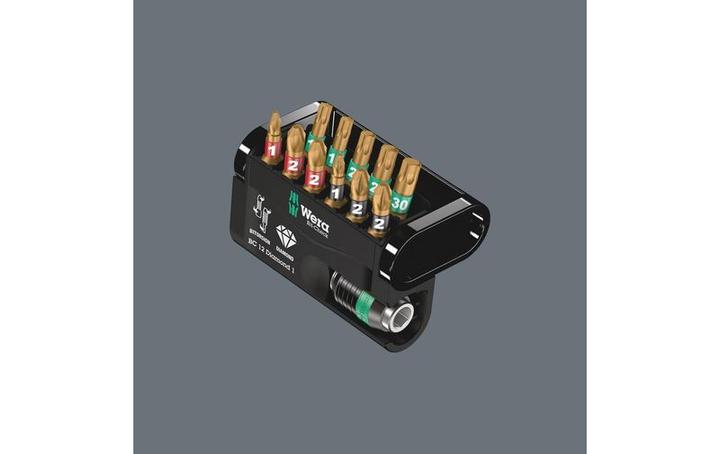 Produktbild Wera Bit-Check 12 Diamond 1 (Kreuz Phillips PH M2, Kreuz Phillips PH M1, Kreuz Pozidriv PZ M2, Kreuz Pozidriv PZ M1)