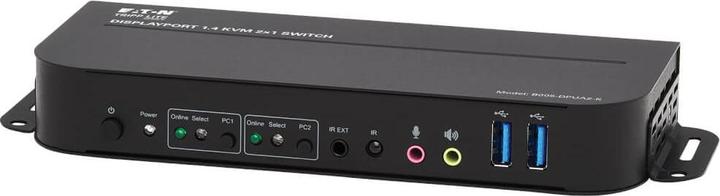 Actual product image Eaton 2-Port DisplayPort/USB KVM Switch 4K 60Hz HDR HDCP 2.2 IR DP 1.4 USB Sharing USB 3.0