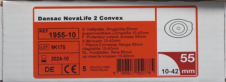 Actual product image Dansac Convex base plate (5 Piece, 164 g)