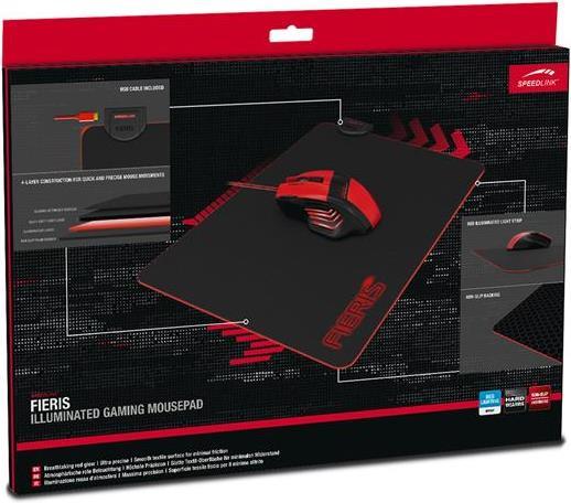 Image du produit Speedlink Tapis de souris de jeu illuminé FIERIS (M)