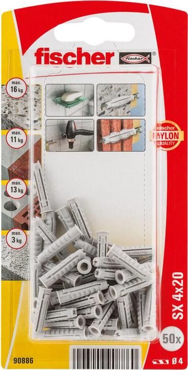 Produktbild Fischer 90865 Unidübel UX 10X60 NV (50 Stk.)