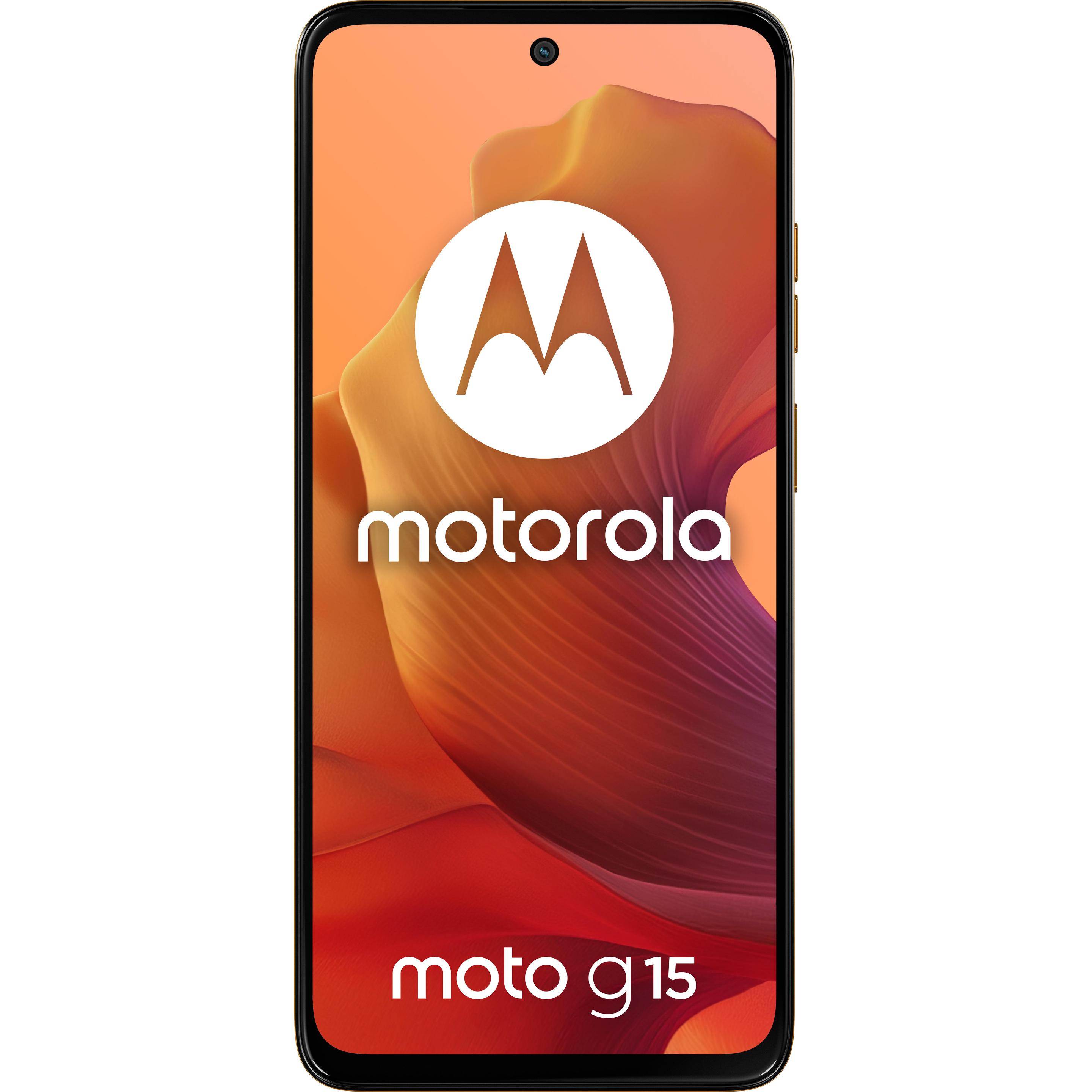 Motorola moto g15 (128 GB, Sunrise Orange, 6.72", Dual SIM, 50 Mpx, 4G), Smartphone, Orange