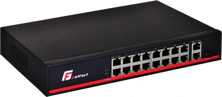Getfort SWITCH POE 16 x POE + 2GE UPLINK + 1 SFP (18 Ports)