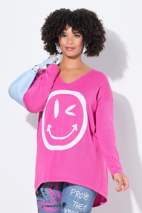 Immagine prodotto Angel of Style Pullover, oversized, Smiley, V-Ausschnitt (50, 52)