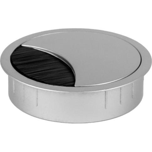 Thumbnail - TecLines, Kabelschutz + Kabelführung, TKD002S Tisch Kabeldurchführung rund 80mm, silber