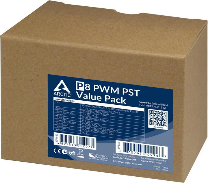 Actual product image Arctic P8 PWM PST Value Pack (80 mm, 5 x)