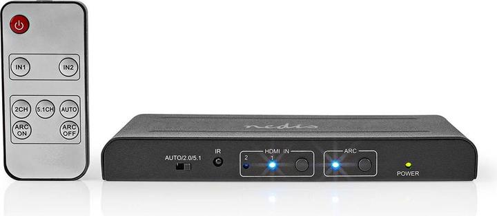 Actual product image Nedis HDMI ™ Extractor | HDMI™ input | TosLink socket / 2x HDMI™ output / 2x RCA / 3.5 mm | Maxim