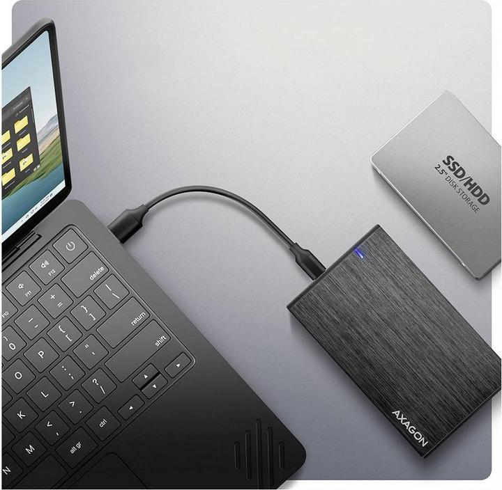 Actual product image Axagon EE25-XA6C 2,5 "USB3.0 HDD Sata Aline Box Schwarz (2.5")