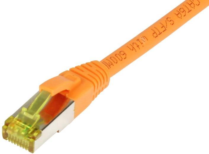 Produktbild Synergy 21 Kabel Patch-RJ45 S-STP(S/FTP) 500Mhz 0.15m CAT6A *orange* TPE/LSZH(Ultraflex) AWG26 mit CAT7 Rohkab (S/FTP, CAT6a, 0.15 m)