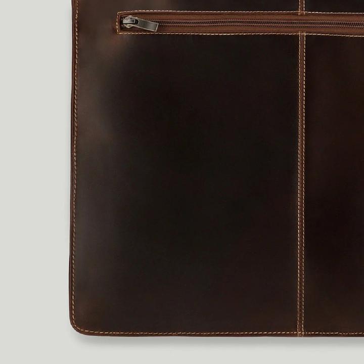 Actual product image Buckle & Seam Sierra briefcase brown/blue (16")