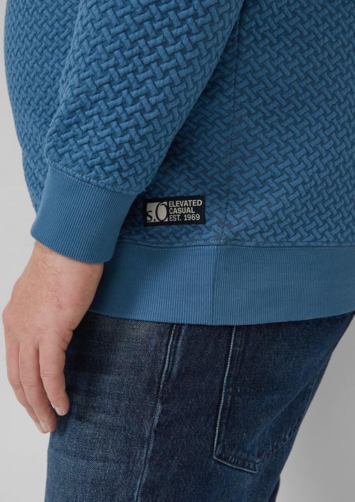 Produktbild s.Oliver Sweatshirt Strukturiertes Sweatshirt mit Crew Neck (4XL)