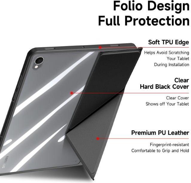 Immagine prodotto Dux Ducis Samsung Galaxy Tab S11 Cover with Origami Stand - Black (Samsung Galaxy Tab S11)
